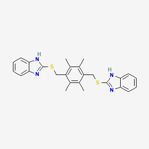 molecular formula C26H26N4S2 B4723109 2,2'-[(2,3,5,6-tetramethyl-1,4-phenylene)bis(methylenethio)]bis-1H-benzimidazole 
