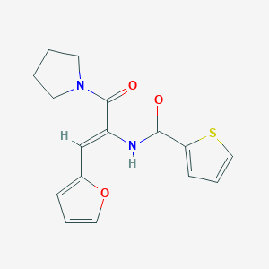 molecular formula C16H16N2O3S B4723161 N-[2-(2-furyl)-1-(1-pyrrolidinylcarbonyl)vinyl]-2-thiophenecarboxamide 