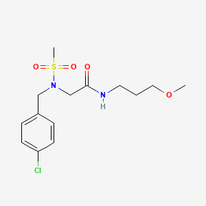 molecular formula C14H21ClN2O4S B4723204 N~2~-(4-chlorobenzyl)-N~1~-(3-methoxypropyl)-N~2~-(methylsulfonyl)glycinamide 