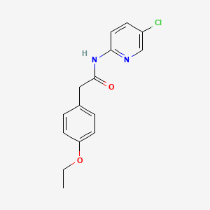 molecular formula C15H15ClN2O2 B4723227 N-(5-chloro-2-pyridinyl)-2-(4-ethoxyphenyl)acetamide 
