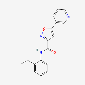 molecular formula C17H15N3O2 B4723243 N-(2-ethylphenyl)-5-(3-pyridinyl)-3-isoxazolecarboxamide 