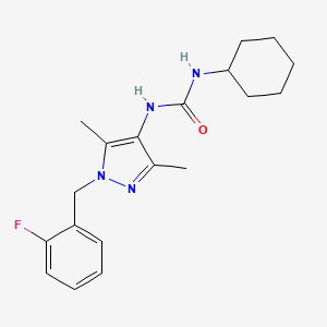 N-cyclohexyl-N'-[1-(2-fluorobenzyl)-3,5-dimethyl-1H-pyrazol-4-yl]urea