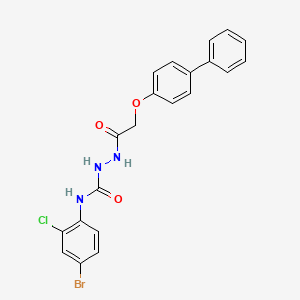 molecular formula C21H17BrClN3O3 B4723350 2-[(4-biphenylyloxy)acetyl]-N-(4-bromo-2-chlorophenyl)hydrazinecarboxamide 