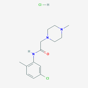 molecular formula C14H21Cl2N3O B4723360 N-(5-chloro-2-methylphenyl)-2-(4-methyl-1-piperazinyl)acetamide hydrochloride 
