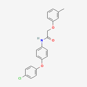 molecular formula C21H18ClNO3 B4723395 N-[4-(4-chlorophenoxy)phenyl]-2-(3-methylphenoxy)acetamide 