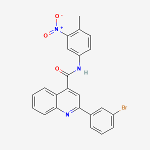 molecular formula C23H16BrN3O3 B4723414 2-(3-bromophenyl)-N-(4-methyl-3-nitrophenyl)-4-quinolinecarboxamide 