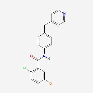 molecular formula C19H14BrClN2O B4723418 5-bromo-2-chloro-N-[4-(4-pyridinylmethyl)phenyl]benzamide 