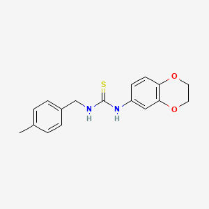 molecular formula C17H18N2O2S B4723439 N-(2,3-dihydro-1,4-benzodioxin-6-yl)-N'-(4-methylbenzyl)thiourea 