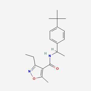 molecular formula C19H26N2O2 B4723472 N-[1-(4-tert-butylphenyl)ethyl]-3-ethyl-5-methyl-4-isoxazolecarboxamide 