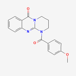molecular formula C19H17N3O3 B4723480 1-(4-methoxybenzoyl)-1,2,3,4-tetrahydro-6H-pyrimido[2,1-b]quinazolin-6-one CAS No. 915924-92-4