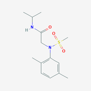 molecular formula C14H22N2O3S B4723487 N~2~-(2,5-dimethylphenyl)-N~1~-isopropyl-N~2~-(methylsulfonyl)glycinamide 