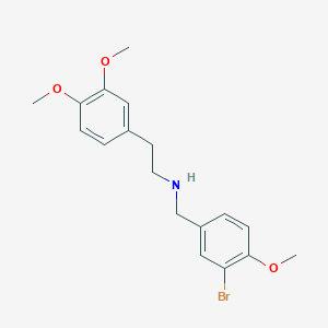 molecular formula C18H22BrNO3 B4723509 (3-bromo-4-methoxybenzyl)[2-(3,4-dimethoxyphenyl)ethyl]amine 