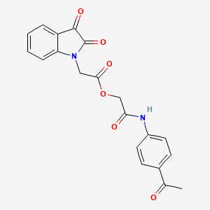 2-[(4-acetylphenyl)amino]-2-oxoethyl (2,3-dioxo-2,3-dihydro-1H-indol-1-yl)acetate