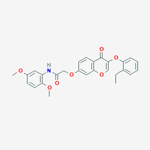 molecular formula C27H25NO7 B4723532 N-(2,5-dimethoxyphenyl)-2-{[3-(2-ethylphenoxy)-4-oxo-4H-chromen-7-yl]oxy}acetamide 