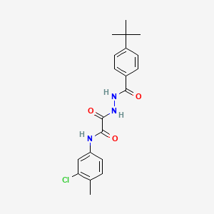 molecular formula C20H22ClN3O3 B4723550 2-[2-(4-tert-butylbenzoyl)hydrazino]-N-(3-chloro-4-methylphenyl)-2-oxoacetamide 