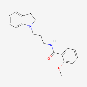 molecular formula C19H22N2O2 B4723562 N-[3-(2,3-dihydro-1H-indol-1-yl)propyl]-2-methoxybenzamide 