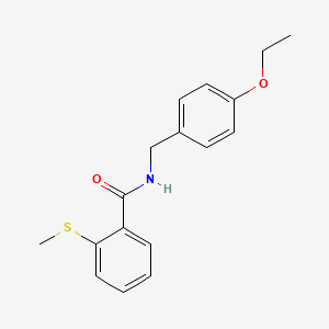 molecular formula C17H19NO2S B4723564 N-(4-ethoxybenzyl)-2-(methylthio)benzamide 
