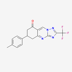 molecular formula C17H13F3N4O B4723566 6-(4-methylphenyl)-2-(trifluoromethyl)-6,7-dihydro[1,2,4]triazolo[5,1-b]quinazolin-8(5H)-one 