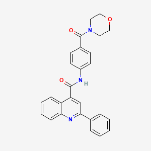 molecular formula C27H23N3O3 B4723586 N-[4-(4-morpholinylcarbonyl)phenyl]-2-phenyl-4-quinolinecarboxamide 