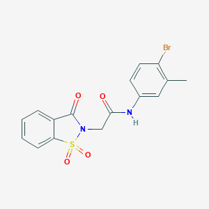 N-(4-bromo-3-methylphenyl)-2-(1,1-dioxido-3-oxo-1,2-benzisothiazol-2(3H)-yl)acetamide