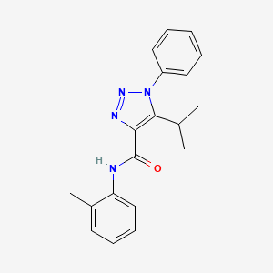 molecular formula C19H20N4O B4723627 5-isopropyl-N-(2-methylphenyl)-1-phenyl-1H-1,2,3-triazole-4-carboxamide 