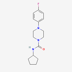 molecular formula C16H22FN3O B4723682 N-cyclopentyl-4-(4-fluorophenyl)-1-piperazinecarboxamide 
