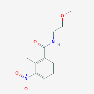 molecular formula C11H14N2O4 B4723700 N-(2-methoxyethyl)-2-methyl-3-nitrobenzamide 