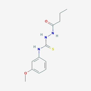 molecular formula C12H17N3O2S B4723740 2-butyryl-N-(3-methoxyphenyl)hydrazinecarbothioamide 