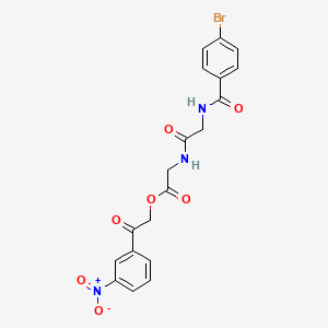 molecular formula C19H16BrN3O7 B4723748 2-(3-nitrophenyl)-2-oxoethyl N-(4-bromobenzoyl)glycylglycinate 