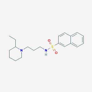 molecular formula C20H28N2O2S B4723750 N-[3-(2-ethyl-1-piperidinyl)propyl]-2-naphthalenesulfonamide 