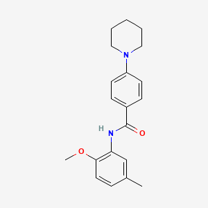 N-(2-methoxy-5-methylphenyl)-4-(1-piperidinyl)benzamide