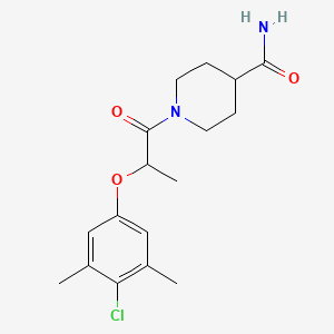 molecular formula C17H23ClN2O3 B4723794 1-[2-(4-chloro-3,5-dimethylphenoxy)propanoyl]-4-piperidinecarboxamide 