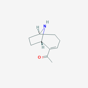 B047238 1-[(1S,6S)-9-azabicyclo[4.2.1]non-2-en-2-yl]ethanone CAS No. 92142-32-0
