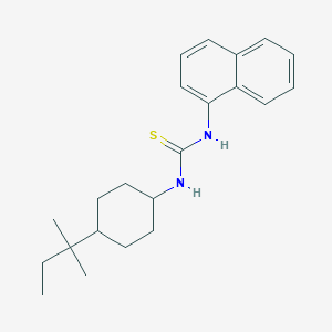 molecular formula C22H30N2S B4723808 N-[4-(1,1-dimethylpropyl)cyclohexyl]-N'-1-naphthylthiourea 
