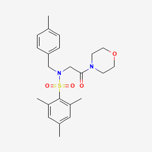 molecular formula C23H30N2O4S B4723838 2,4,6-trimethyl-N-(4-methylbenzyl)-N-[2-(4-morpholinyl)-2-oxoethyl]benzenesulfonamide 