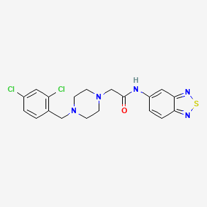 molecular formula C19H19Cl2N5OS B4723849 N-2,1,3-benzothiadiazol-5-yl-2-[4-(2,4-dichlorobenzyl)-1-piperazinyl]acetamide 