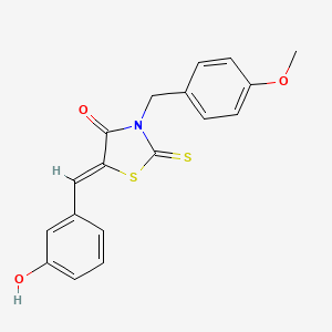 5-(3-hydroxybenzylidene)-3-(4-methoxybenzyl)-2-thioxo-1,3-thiazolidin-4-one