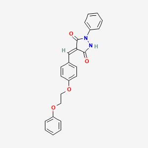molecular formula C24H20N2O4 B4723895 4-[4-(2-phenoxyethoxy)benzylidene]-1-phenyl-3,5-pyrazolidinedione 