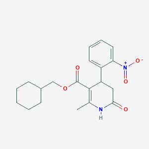 cyclohexylmethyl 2-methyl-4-(2-nitrophenyl)-6-oxo-1,4,5,6-tetrahydro-3-pyridinecarboxylate