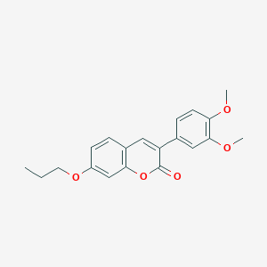 molecular formula C20H20O5 B4723914 3-(3,4-dimethoxyphenyl)-7-propoxy-2H-chromen-2-one 