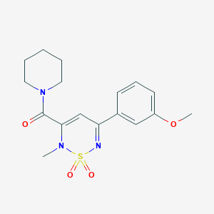 molecular formula C17H21N3O4S B4723934 5-(3-methoxyphenyl)-2-methyl-3-(1-piperidinylcarbonyl)-2H-1,2,6-thiadiazine 1,1-dioxide 