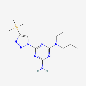 molecular formula C14H26N8Si B4723936 N,N-dipropyl-6-[4-(trimethylsilyl)-1H-1,2,3-triazol-1-yl]-1,3,5-triazine-2,4-diamine 