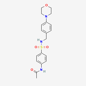 molecular formula C19H23N3O4S B4723995 N-[4-({[4-(4-morpholinyl)benzyl]amino}sulfonyl)phenyl]acetamide 
