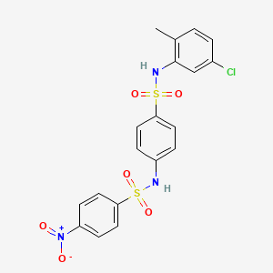 N-(4-{[(5-chloro-2-methylphenyl)amino]sulfonyl}phenyl)-4-nitrobenzenesulfonamide