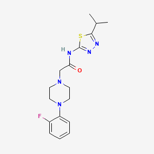 2-[4-(2-fluorophenyl)-1-piperazinyl]-N-(5-isopropyl-1,3,4-thiadiazol-2-yl)acetamide