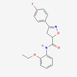 N-(2-ethoxyphenyl)-3-(4-fluorophenyl)-4,5-dihydro-5-isoxazolecarboxamide