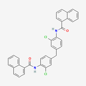molecular formula C35H24Cl2N2O2 B4724025 N,N'-[methylenebis(2-chloro-4,1-phenylene)]di(1-naphthamide) 