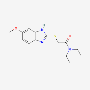 molecular formula C14H19N3O2S B4724041 N,N-diethyl-2-[(5-methoxy-1H-benzimidazol-2-yl)thio]acetamide 
