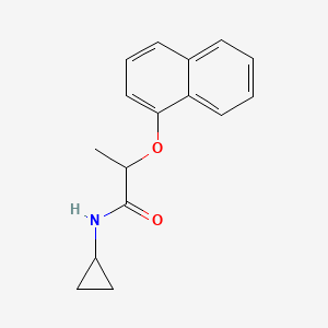 molecular formula C16H17NO2 B4724083 N-cyclopropyl-2-(1-naphthyloxy)propanamide 