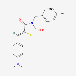 molecular formula C20H20N2O2S B4724115 5-[4-(dimethylamino)benzylidene]-3-(4-methylbenzyl)-1,3-thiazolidine-2,4-dione 
